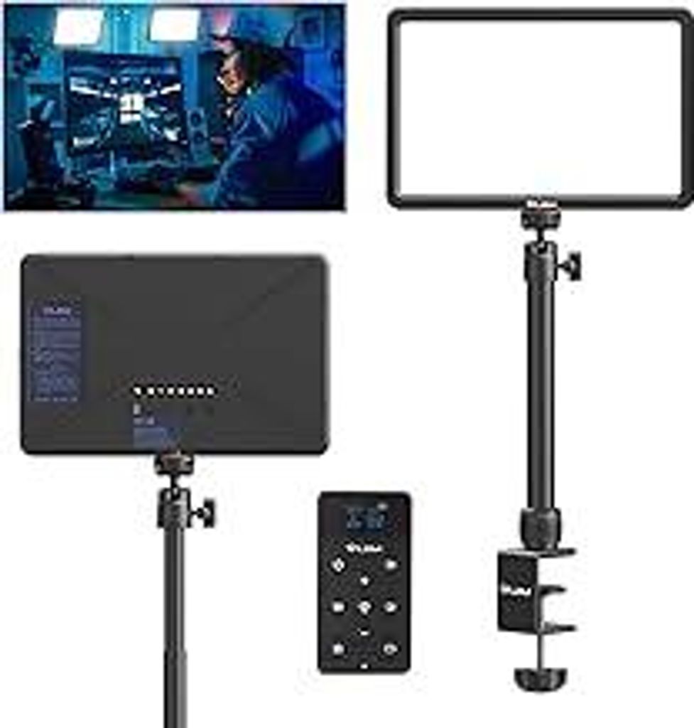 ULANZI K20 Key Light LED Videoleuchte mit Fernbedienung, Professionelles Studio LED Panel mit 600 Lumen und 10W, 11 Video Licht Dimmbare 2500K-9000...
