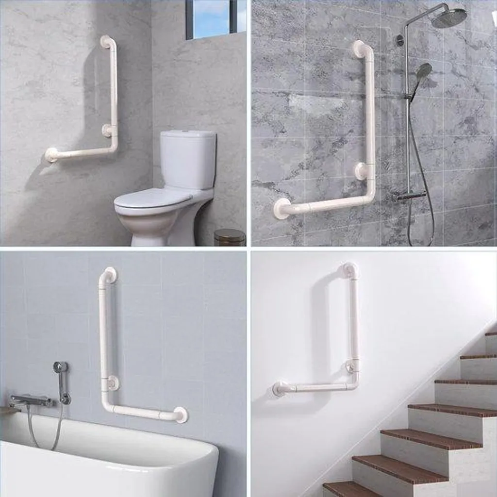 Barre d'appui pour douche handicapé et senior, inox 60x40 cm robuste