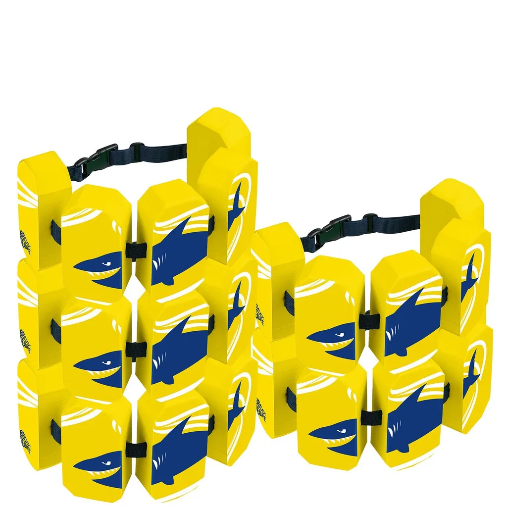 Ceinture de piscine enfant Beco 5 blocs jaune réglable Sealife Sharky