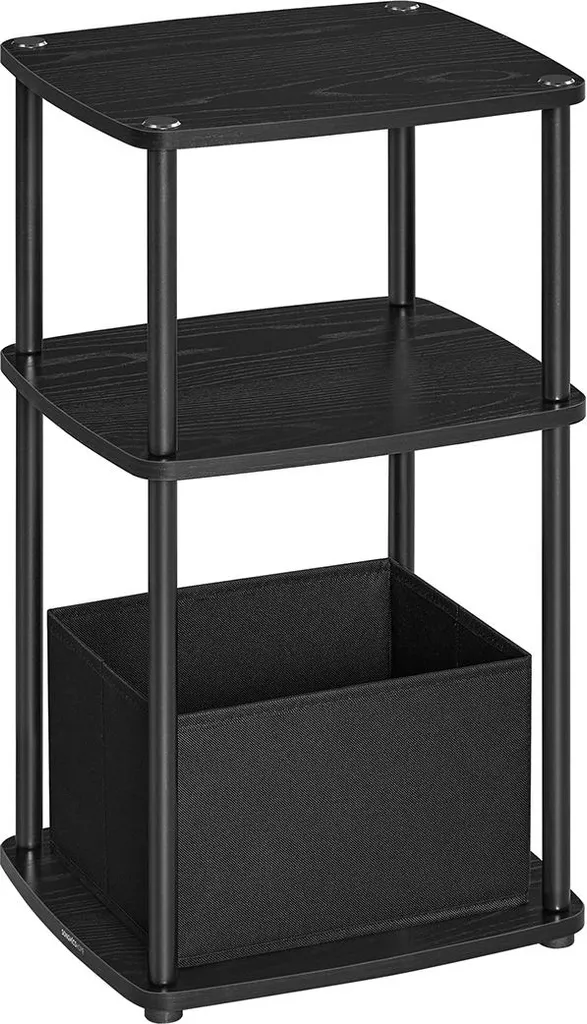 Meuble d'appoint compact noir ébène pour organiser vos recoins vides