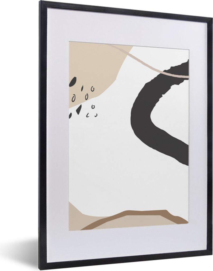 MuchoWow Gerahmtes Poster Sommer - Abstrakt - Schwarz 30x40 cm - Poster mit Schwarzem Bilderrahmen Wandposter Rahmen Foto Bilder - Wandposter Sch...