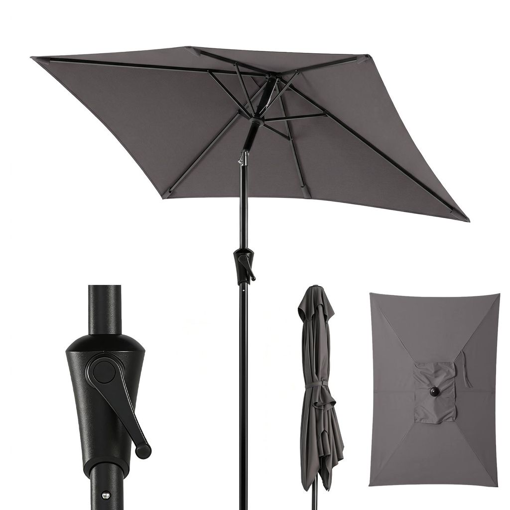 Sekey Rechteckiger Sonnenschirm 200 x 140 cm, Balkonschirm Produktbild 