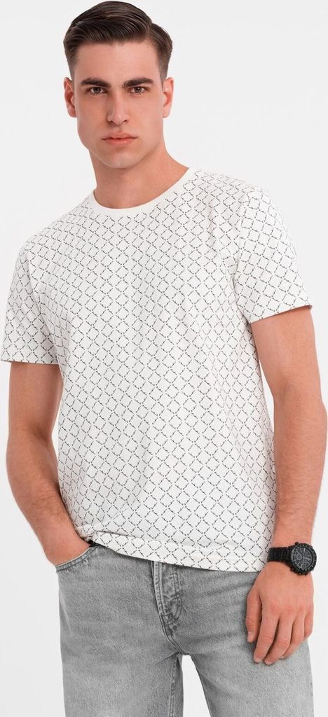 Ombre Clothing Kurzarmhemd für Männer Feliciaf weiß M