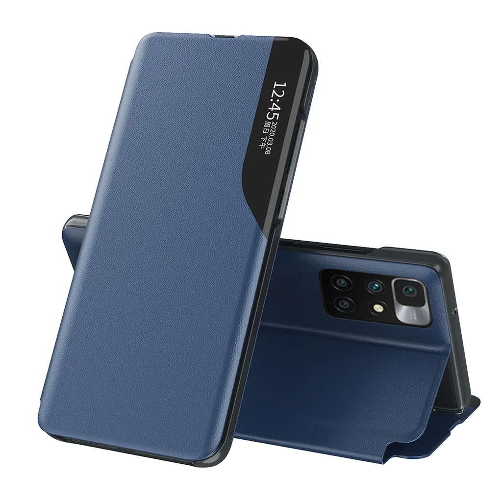 Cover a Libro Xiaomi Redmi 10 Blu - Protezione TPU e Stand Video