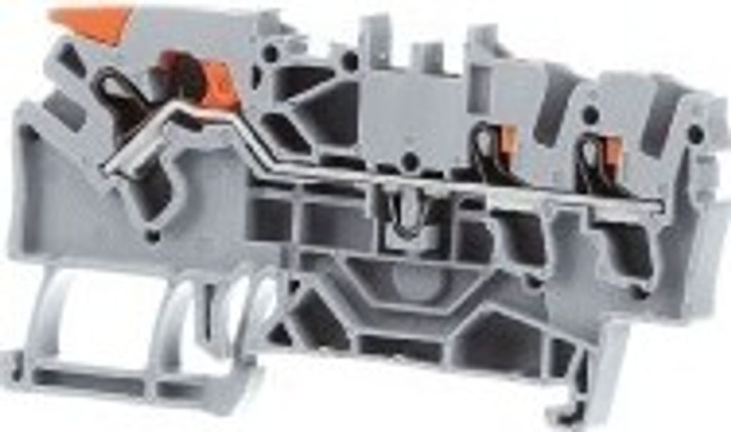 50 Stück 3-Leiter-Durchgangsklemme 2,5qmm, grau 2102-5301