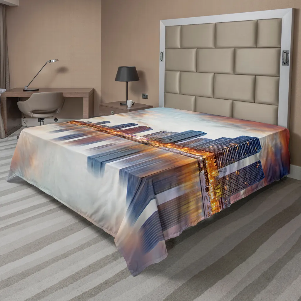 Lenzuolo Piano Multicolore Parigi 244x205 cm ABAKUHAUS Microfibra HD