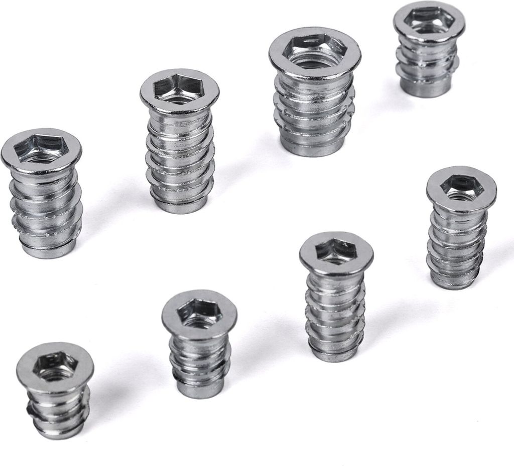 100 x SO-TECH PROFI Einschraubmuffen Eindrehmuffe mit Abdeckrand M8 x 20 mm Einschraubmutter aus verzinktem Stahl mit