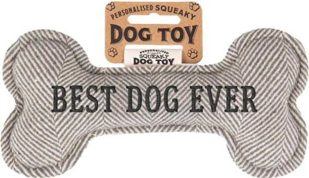 Quietschender Hunde Knochen form-Hundespielzeug Best Dog Ever -grey