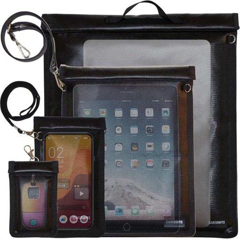 4 Stück Faraday-Taschen - Große Faraday-Tasche für Telefon, Laptop, Tablet und Autoschlüssel, Faraday-Schutz für Schlüsselanhänger, Faraday-...