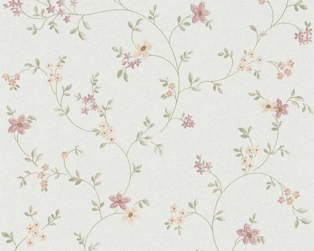 A.S. Création Tapete Fleuri Pastel, bunt, grün, weiss, Produktbild 