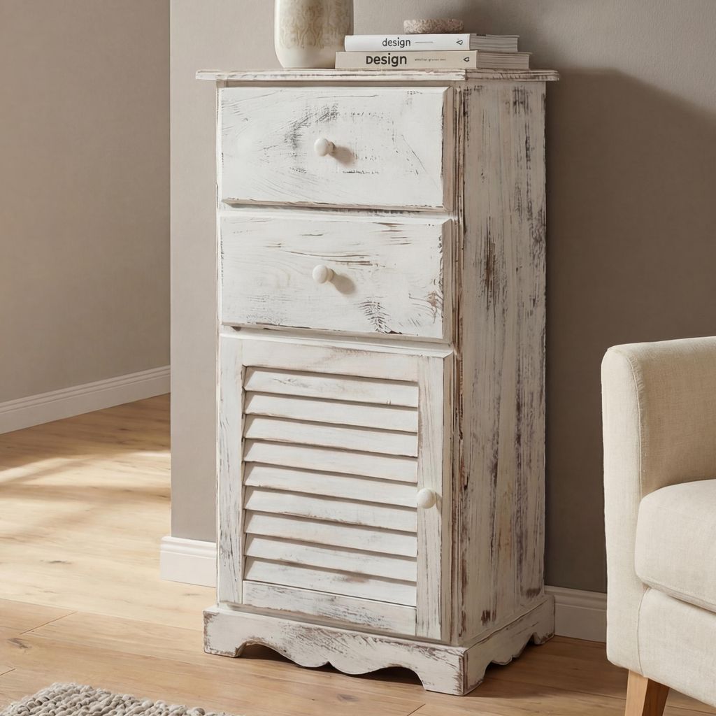 Komoda z szufladami, 81x40x32cm, styl shabby, vintage ~ Zdjęcie produktu 
