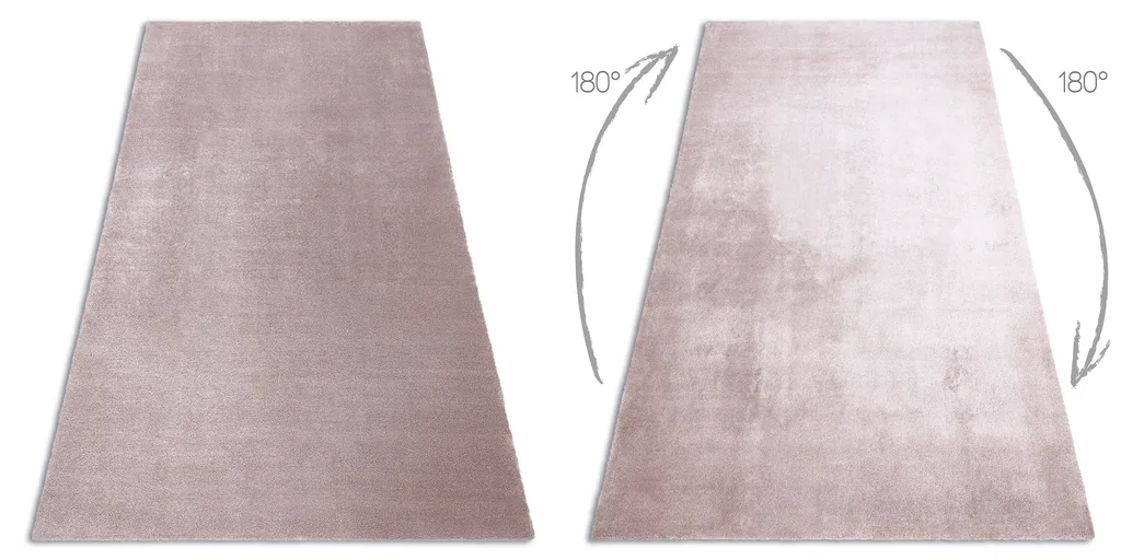 Tapis doux rose dirty pink lavable CRAFT 160x230 cm texture soyeuse