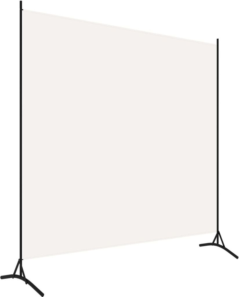 vidaXL Divisorio bianco 175x180 cm Tessuto Immagine del prodotto 