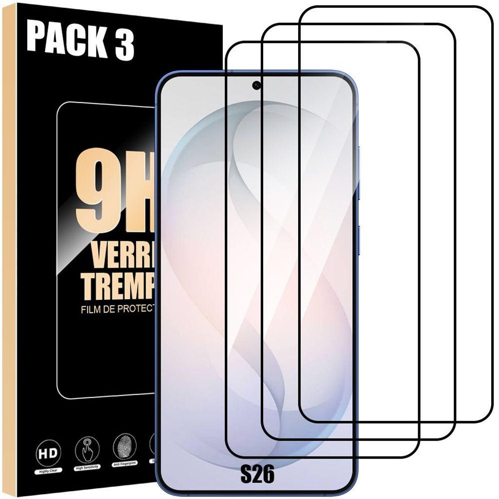 3 Verre Trempé Intégral pour Samsung Galaxy S26, Protection Image du produit 