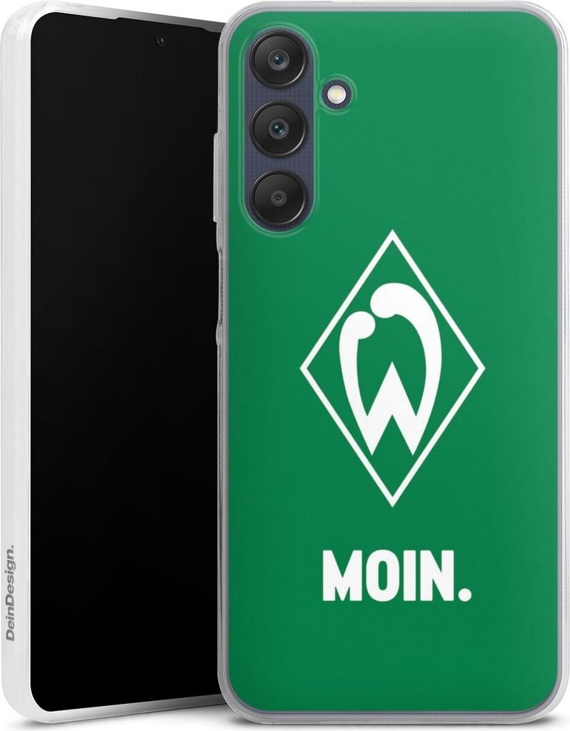 DeinDesign Slim Hülle für Samsung Galaxy A25 5G Silikon Case Ultra Dünn Handyhülle Moin Offizielles Lizenzprodukt SV Werder Bremen