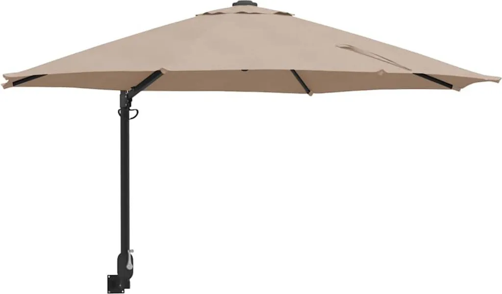 vidaXL Ombrellone Giardino Taupe 248x248 cm - Parasole Quadrato Robusto