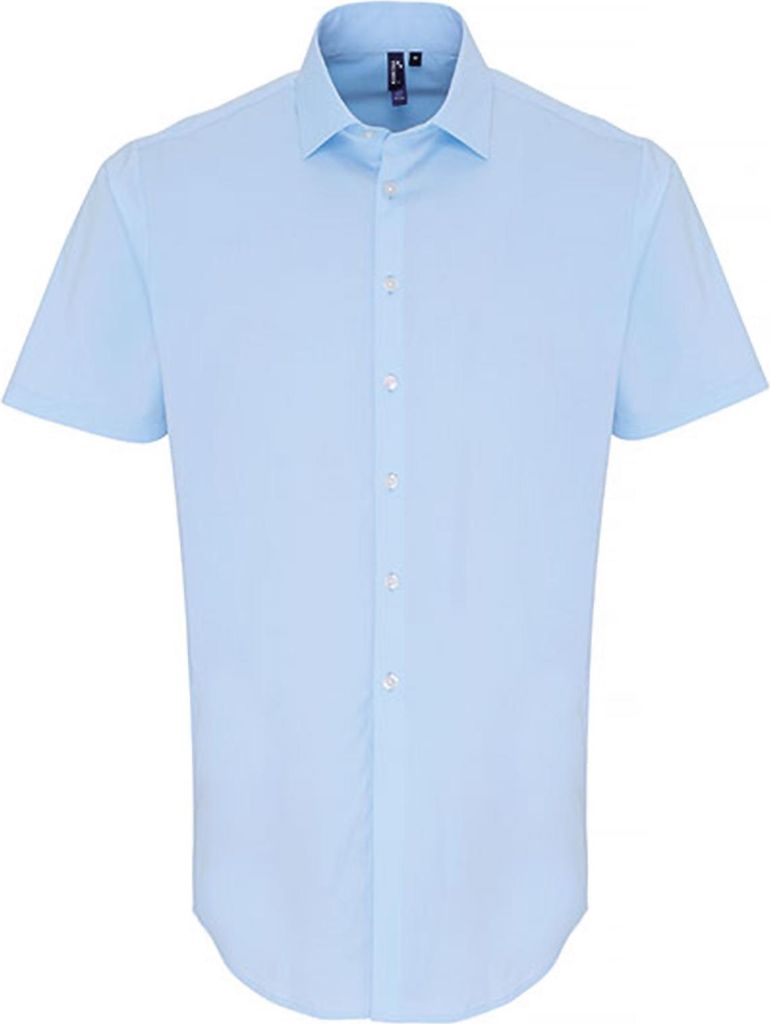 Premier Workwear MenŽs Stretch Fit Poplin Short Sleeve Baumwolle Shirt