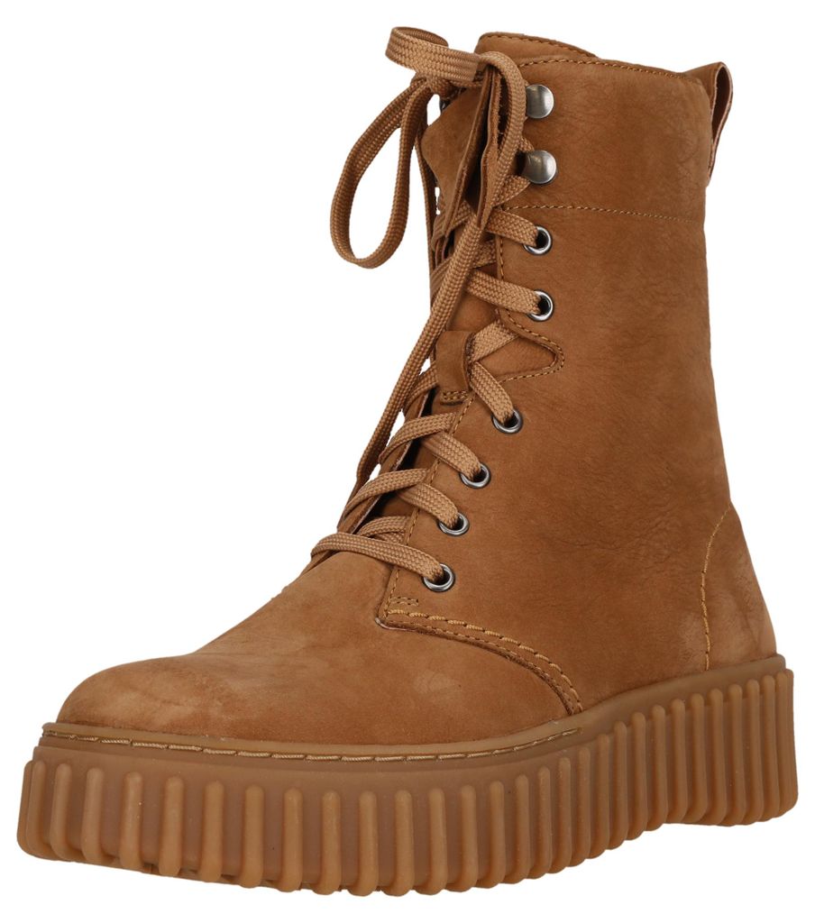 CLARKS Boots Torhill Style mit Contour Cushion-Fußbett 5246 Light Tan Nubuck 41,5