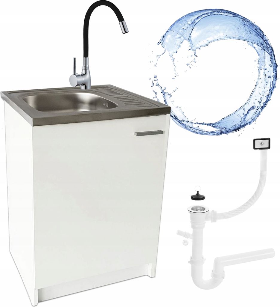 Stamar | Keukenonderkast - 60 cm - Spoelbak Deante - Productafbeelding 
