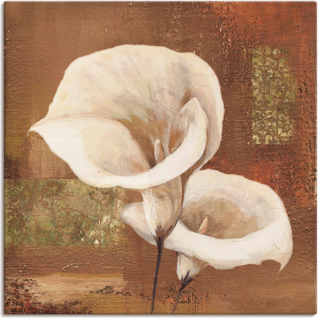 ARTland Leinwandbild Klassische Callas - gold Größe: 40x40 cm
