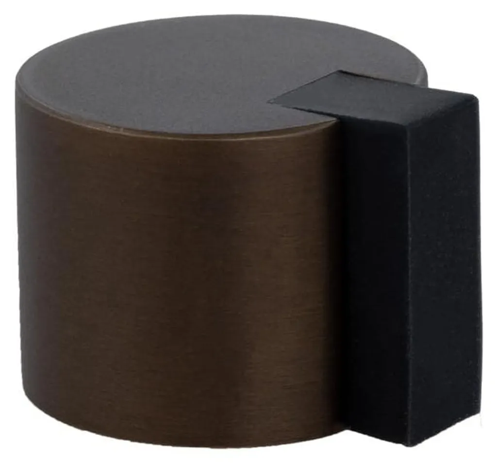 Butée de porte adhésive Ø 24 mm laiton rustique très haute adhérence