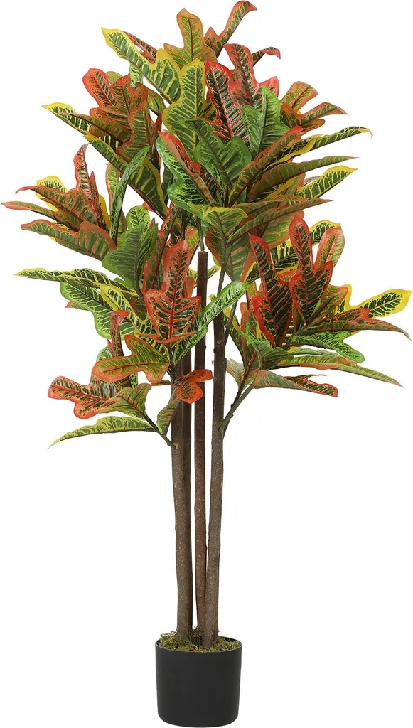 Arbuste Artificiel Croton 120 cm - Fausse Plante Verte Déco Salon