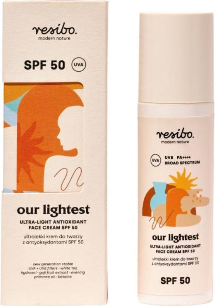 Resibo Unsere leichteste ultraleichte antioxidative Gesichtscreme LSF 50, 50 ml