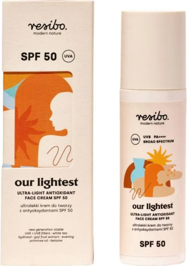 Resibo Crema Viso SPF 50 Our Lightest: Protezione Solare Bio 50ml