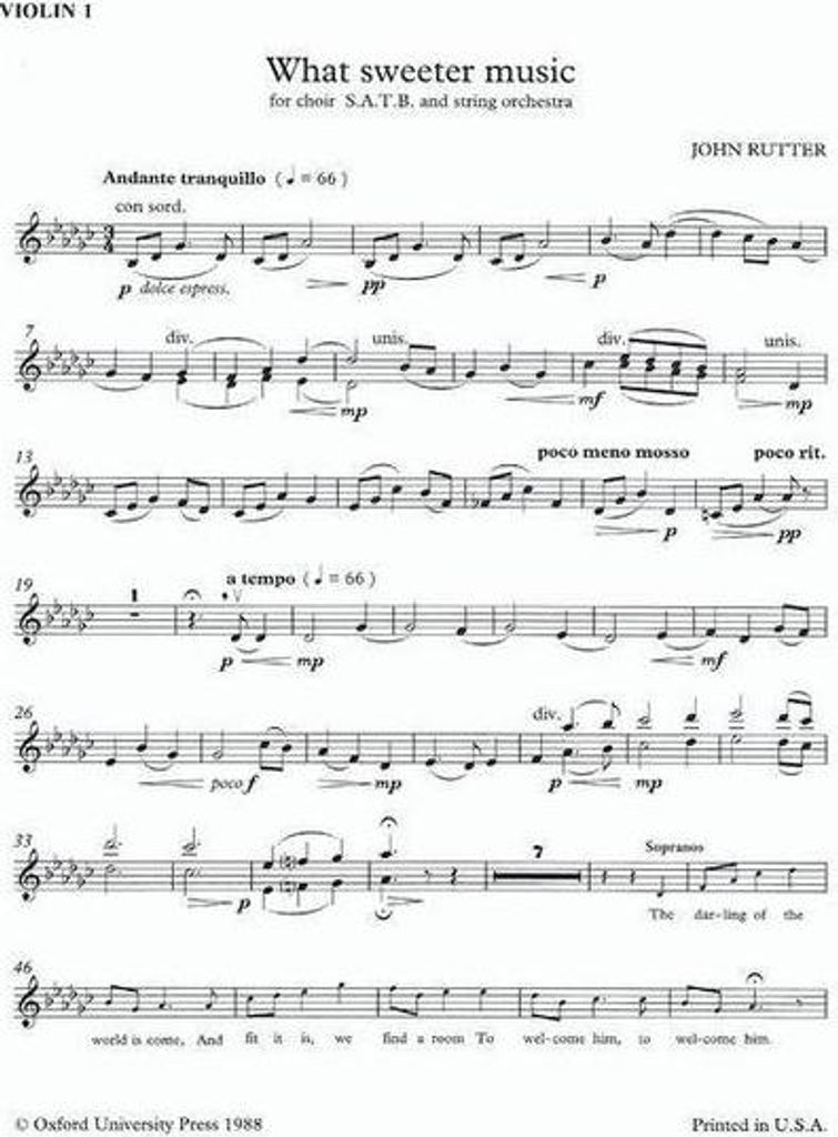 What sweeter music