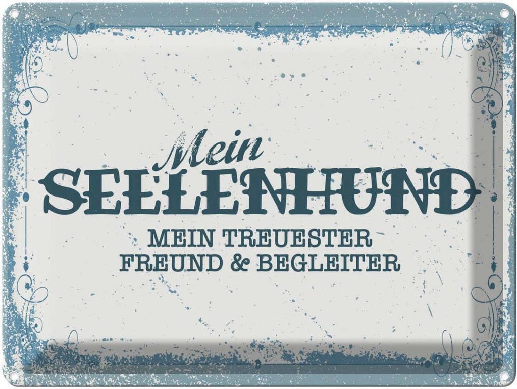 vianmo Blechschild 30x40 cm Mein Seelenhund treuester Tier Produktbild 