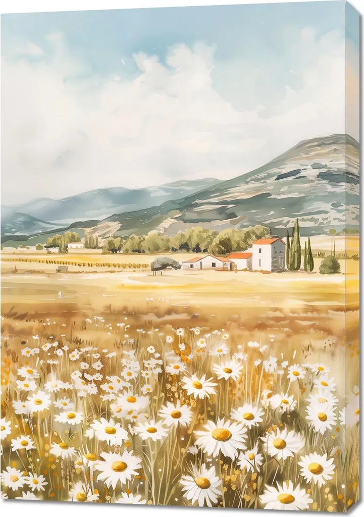 Tela 70x100 Giornata Tranquilla e Idilliaca - Quadro Natura per Casa