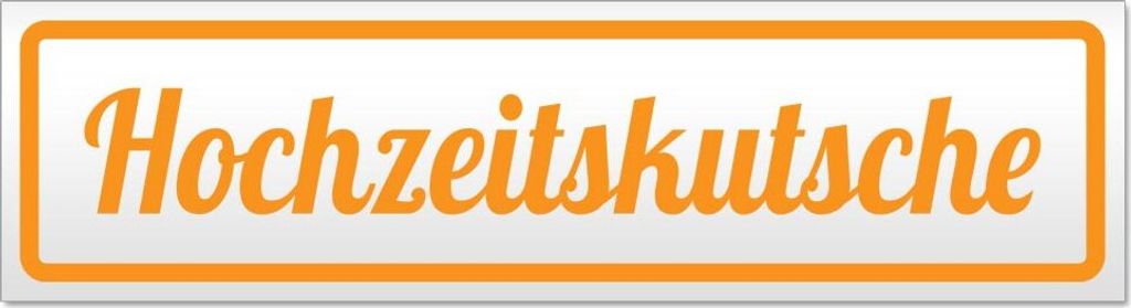 Hochzeitskutsche Magnetschild Schild magnetisch