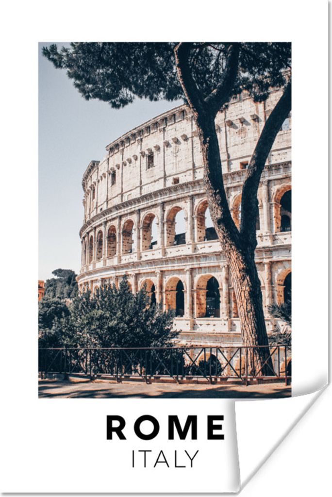 MuchoWow Poster Rom - Italien - Kolosseum 80x120 cm - Papierdruck