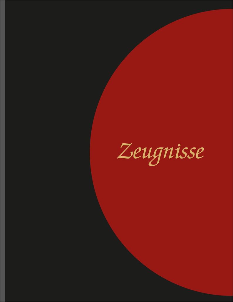 ADINA Zeugnismappe 10 Hüllen rot/sw Lederoptik Vinyl m Produktbild 