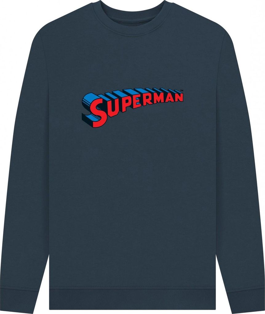 Superman - "Official" Sweatshirt für Herren/Damen Uni, Logo PN2122 (XL) (Dunkles Marineblau)