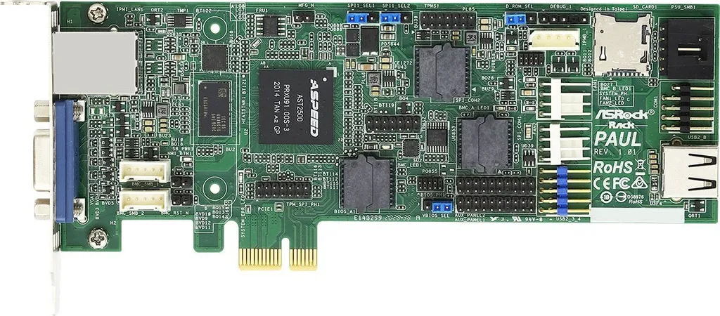 Carte de Management IPMI ASRock Rack PAUL ASPEED AST2500 pour Serveur