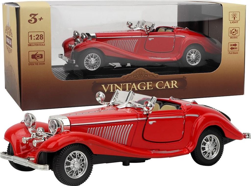 Vintage kinderspeelgoed: realistisch modelauto met geluid Productafbeelding 