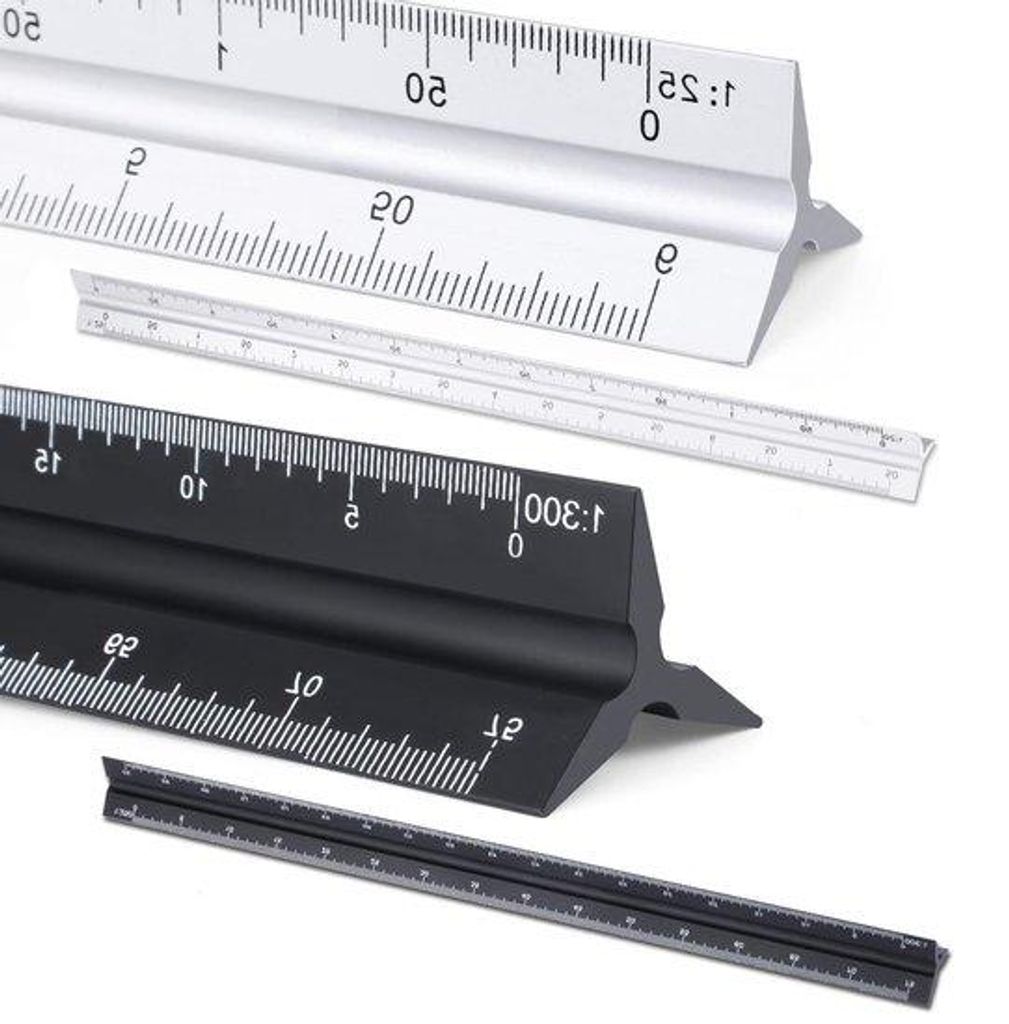 Aluminiumdreieck-Linienstapel 30 cm - Set für Ingenieure und Architekten