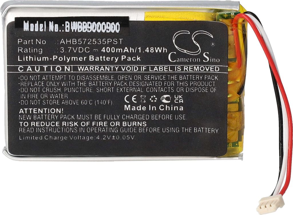 vhbw Akku Ersatz für Jabra AHB572535PST für Wireless Headset Kopfhörer (400 mAh, 3,7 V, Li-Polymer)