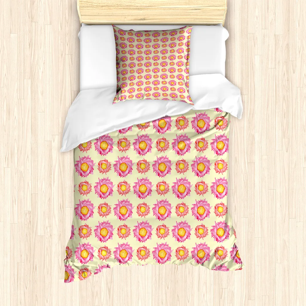 Set Letto ABAKUHAUS 135x200: Microfibra, Antiacaro, Design Giallo