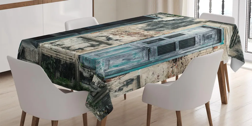 Tovaglia Shabby Chic ABAKUHAUS 140x170 - Must-have Verde Acqua - 1