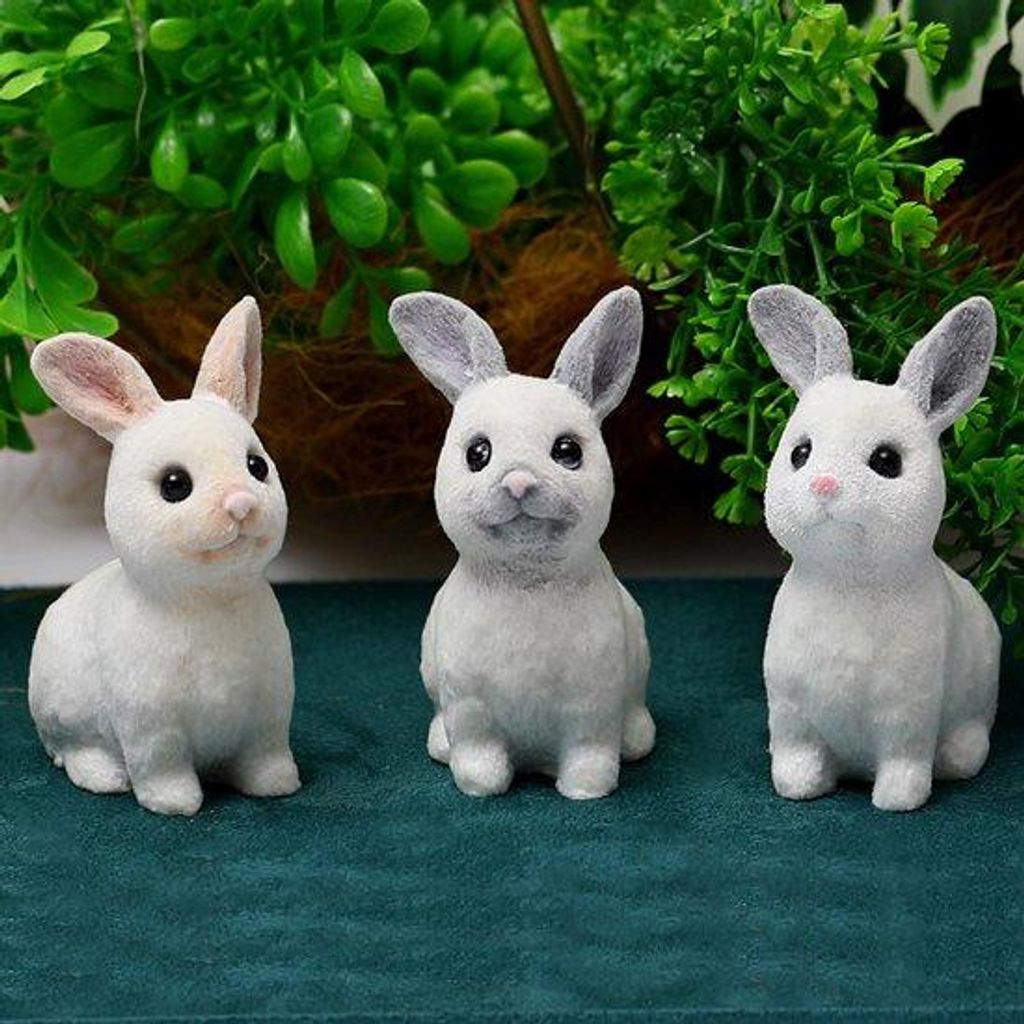 Easter ornament set - 3 Stücke, Hase Liebhaber Geschenk, Harz Bastelwerk