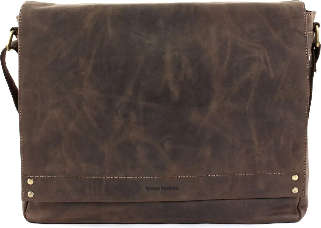 Sac de travail bruno banani en cuir brun pour ordinateur et documents
