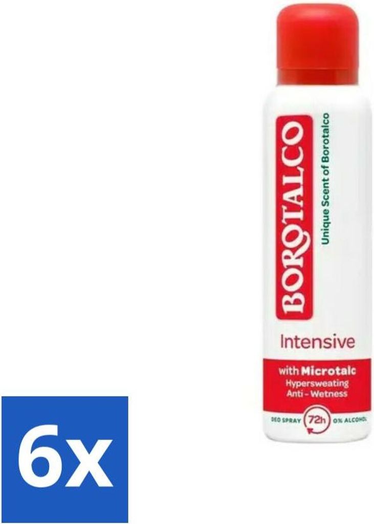 Borotalco Deo Spray Intensiv 150 ml - Vorteilspack - 6 Stücke