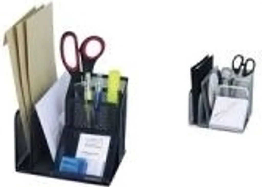 Porte-ustensiles design en fil métallique argenté robuste 4 compartiments