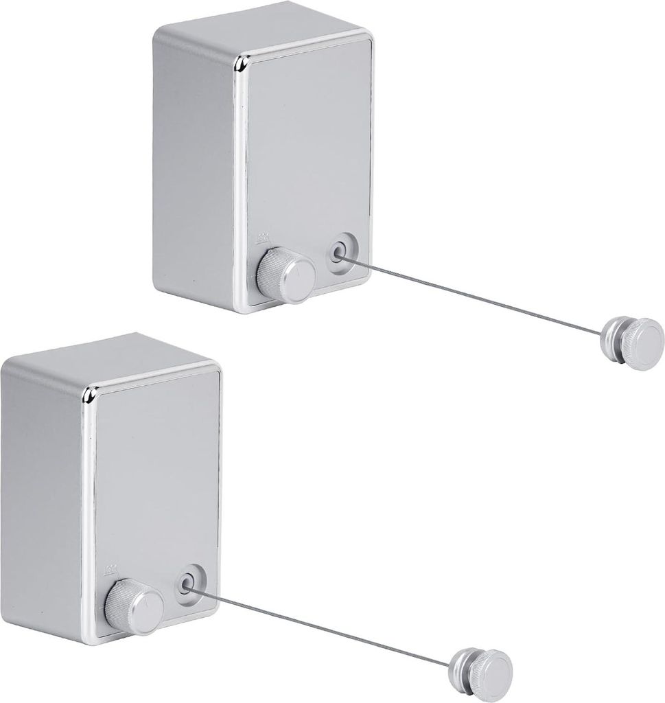 Ausziehbare Wäscheleine - 42 m Stahlkern - Wandmontage - Für Balkon, Badezimmer, Garten, Wohnmobil