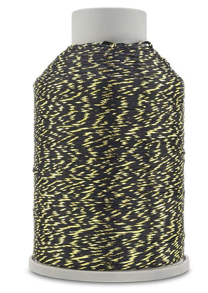 Yarnart Camellia New 413 Schwarz/Gold, Glänzende Produktbild 