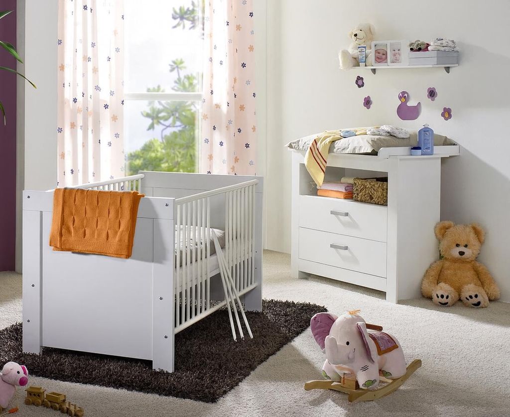 Babyzimmer-Komplettset >Nana< (4er-Set) in weiss matt Produktbild 