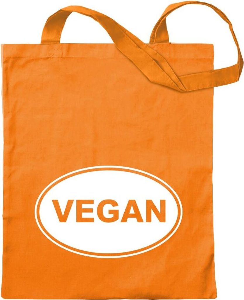 Kiwistar - Baumwolltasche - mandarin - Vegan - Tragetasche Stoffbeutel Umhängetasche langer Henkel
