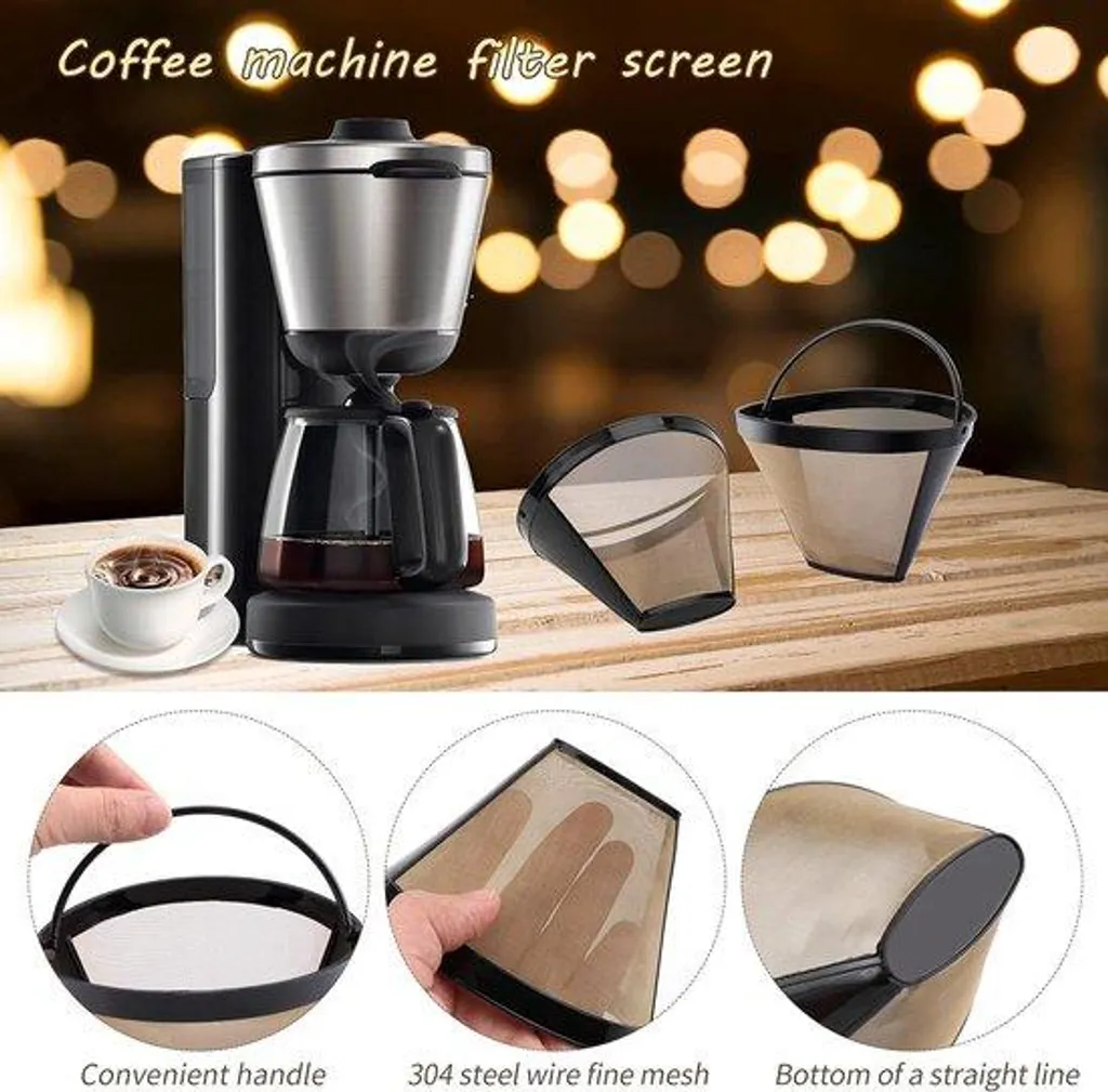 Filtre permanent acier inoxydable 8-12 tasses : fini les filtres papier